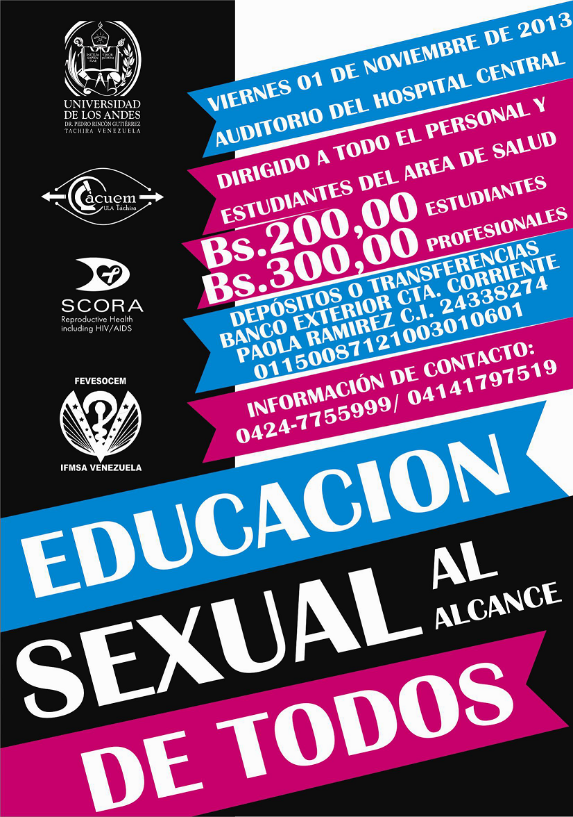 Organizan la Asociación Científica de Estudiantes de Medicina, con apoyo de la Asociación Venezolana de Ginecología y Obstetricia, y la Dirección Nacional de Salud Reproductiva y V-I-H/SIDA. 