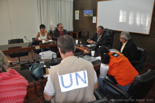 Reunión de la Acnur y el Consejo Noruego con autoridades universitarias (Foto Ramón Pico)