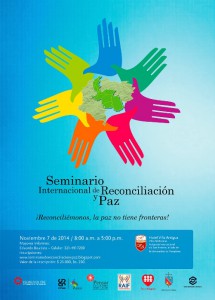 Afiche Seminario internacional de reconciliación y paz