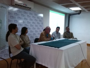 Organizadores del V seminario Bordes de izquiera a derecha Oswaldo Barreto Annie Vásquez, Otto Rosales, Fania Castillo y  Anderson Jaimes (Foto: Marlene Otero)