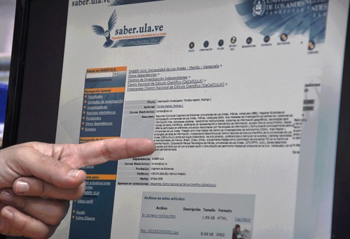 El sitio web de Saber ULA sigue creciendo y preservando el patrimonio intelectual de la Universidad de Los Andes. (Foto: Ramón Pico)
